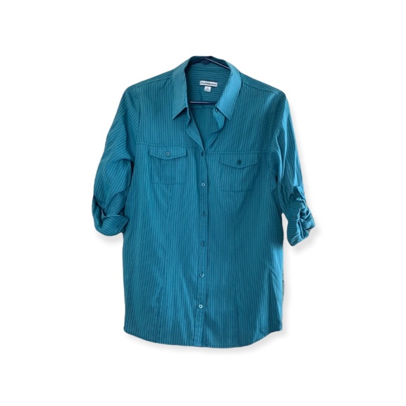 Croft & Barrow SzM Teal Top NWT - Picture 2 of 7